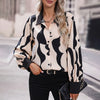 European style Casual V collar Long sleeve shirt