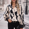 European style Casual V collar Long sleeve shirt