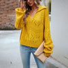 European women style Casual Polo neck Knitting Pullovers