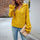 European women style Casual Polo neck Knitting Pullovers