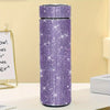 1pc, Sparkling Studded Vacuum Flask, 17oz/500ml Stainless Steel Insulated Water Bottles, Travel Thermal Cups, For Hot And Cold Beverages, Summer Winter Drinkware, Gifts, FS