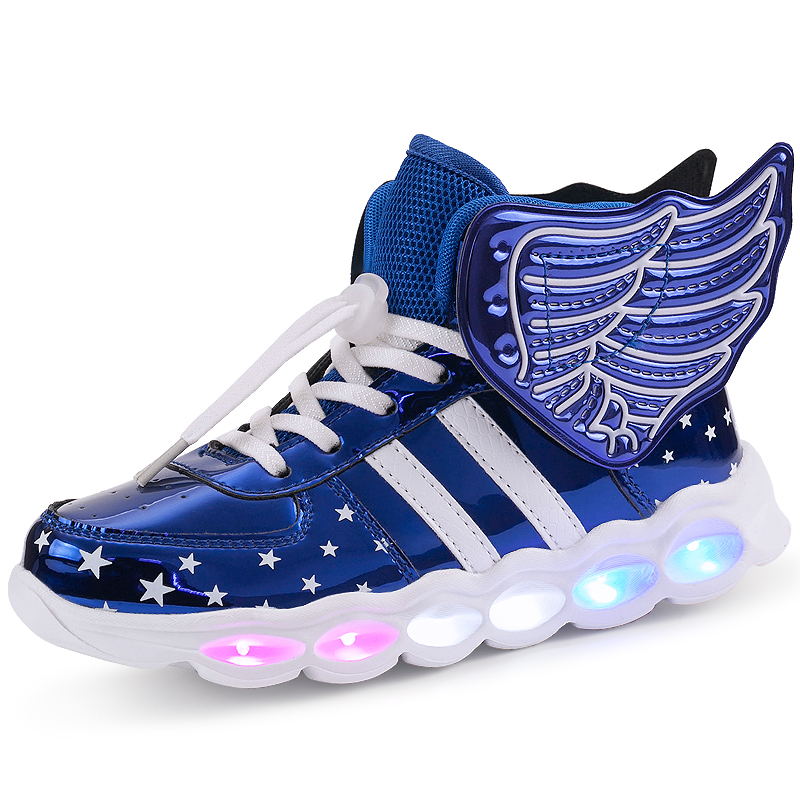 Rechargeable wings glitter sneakers