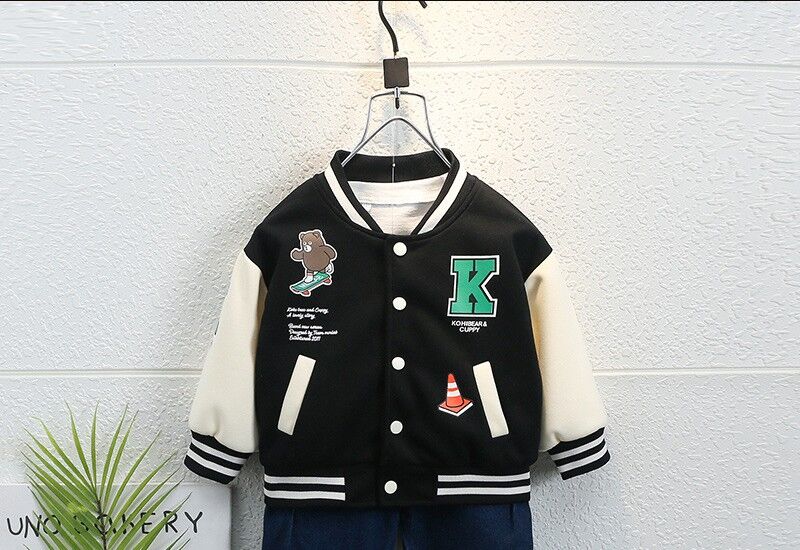 18M-8Y Kids Boys Baseball Uniform Autumn Jacket