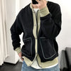 Colorblock Baseball Uniform Coat Men's Street