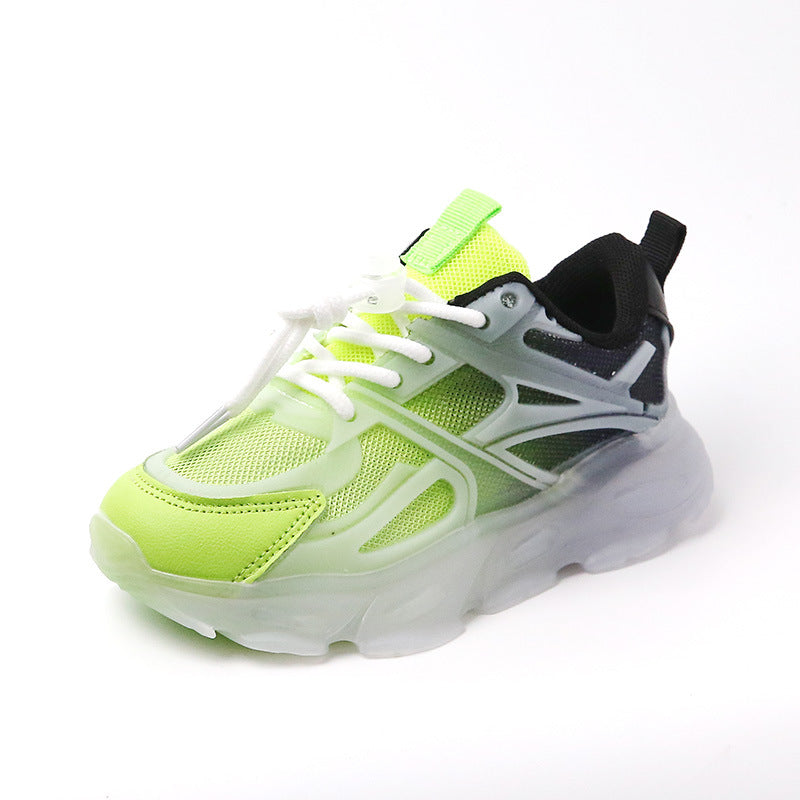 Boys And Girls Breathable Mesh Glow-in-the-dark Shoes