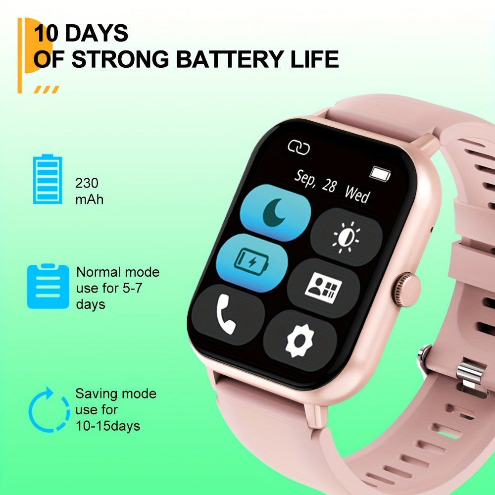 Kids' Smart Watch with 4.65cm HD Touch Screen, 100+ Sports Modes, IP68, Music Player, Pedometer, Alarm Clock & Calculator - Perfect Gift for Birthdays or Holidays FS