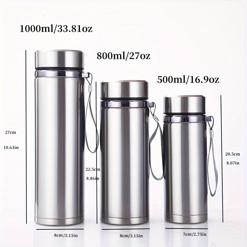 Sport Water Bottle, 1pc Insulated Gradient Portable Sports Water Bottle, 304 Stainless Steel Liner Outdoor Travel Water Bottle, 16.9oz/27oz/33.81oz FS