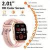 Smartwatch: 5.11 cm Full Touch Screen,, Text & Call Capable, Fitness Tracking, Exercise Modes, Pedometer, Distance, Calories, 100+ Exercise Modes, Wireless Enabled, Flashy Design, USB Charging, Li-ion Battery FS