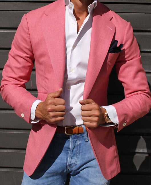 Men's  Blazer Striped Casual Slim Fit