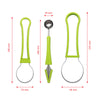 Three-in-one Stainless Steel Multi-purpose Fruit Ball Excavator Spoon Portable Digging Kitchen Tool Summer Party