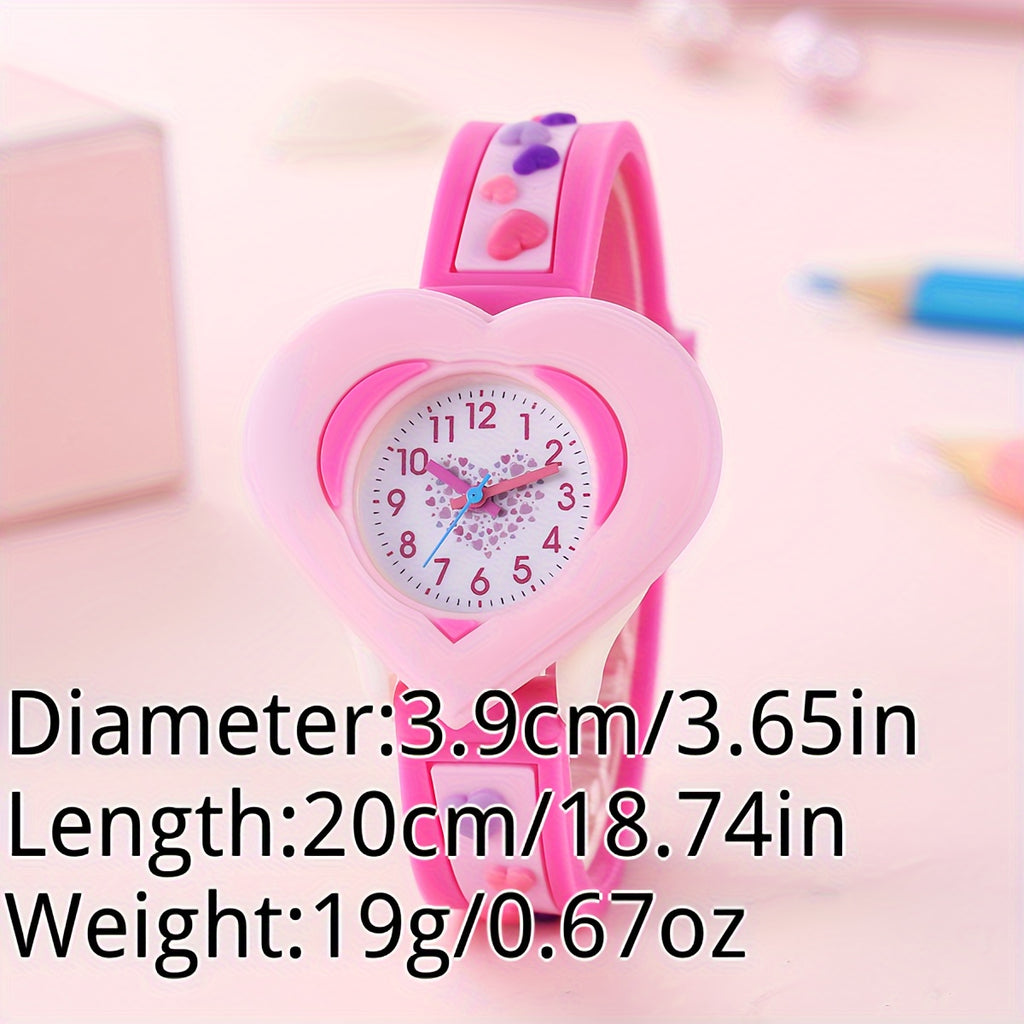 Fashion Heart-shaped Love 3d Cartoon Watch, FS