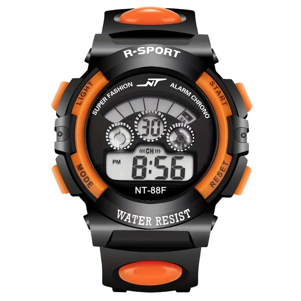 Sport Digital Watch, Alarm Clock, Timer, Calendar, Day Of The Day Wrist Watch, FS
