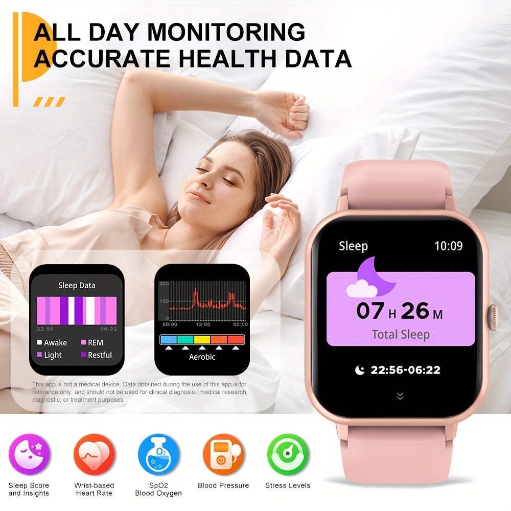 Kids' Smart Watch with 4.65cm HD Touch Screen, 100+ Sports Modes, IP68, Music Player, Pedometer, Alarm Clock & Calculator - Perfect Gift for Birthdays or Holidays FS