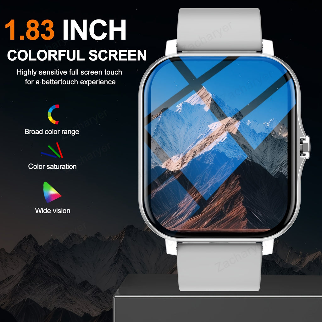 Multi-Sport Tracker, Smartwatch with Wireless Calling, Customizable Wallpaper, Fitness Monitoring - Compatible for iPhone & for Android FS