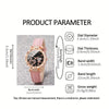 2pcs/set, girls' Fashion Cute PU Leather Girls Quartz Wrist Watch & Heart Bracelet Set, Ideal For Holiday Gift FS