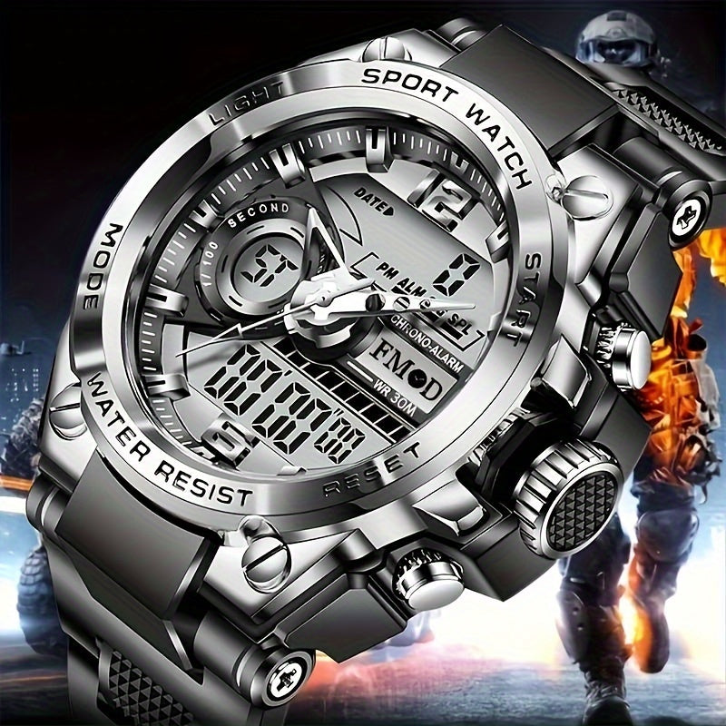 Outdoor Sports Electronic Watch 30M WR Luminous Digital Silicone Wrist Watch For Men Women FS