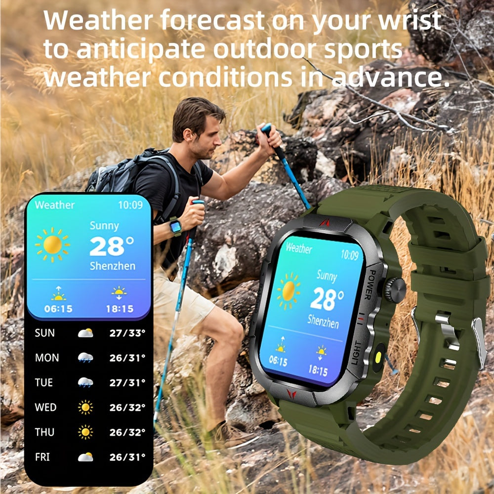 Smartwatch 2024 with 5.11cm Full Touch HD Screen, LIFEBEE USB Rechargeable Flashlight, Call Function, 100+ Exercise Modes, Pedometer & Calorie Tracker, Wireless, Long-Lasting Polymer Battery, FS