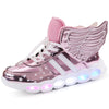 Rechargeable wings glitter sneakers