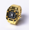 Fashion Creative Simple Elastic Square Gold Ring Watch