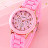 3pcs/set, Fashion Silicone Strap Quartz Wrist Watch Set, Ideal For Holiday Gift FS