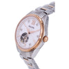 Bulova Classic White Open Heart Dial Automatic 98P170 Women's Watch