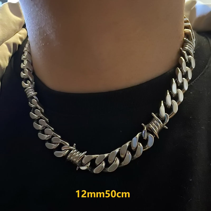 New Thorn Cuban Chain Matte Frosted Necklace