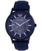 Emporio Armani Skeleton Leather Black Dial Automatic AR60042 Men's Watch