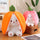 Bunny Stuffed Animal Plush Reversible Strawberry Bunny Plush Doll With Zipper Cute Soft Rabbit Room Decoration Toys For Easter G