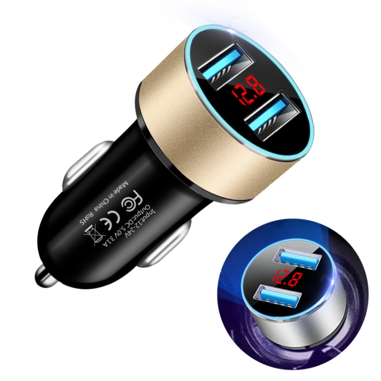 JMG-C016A 5V 3.1A Car Dual USB Charger with LED Display