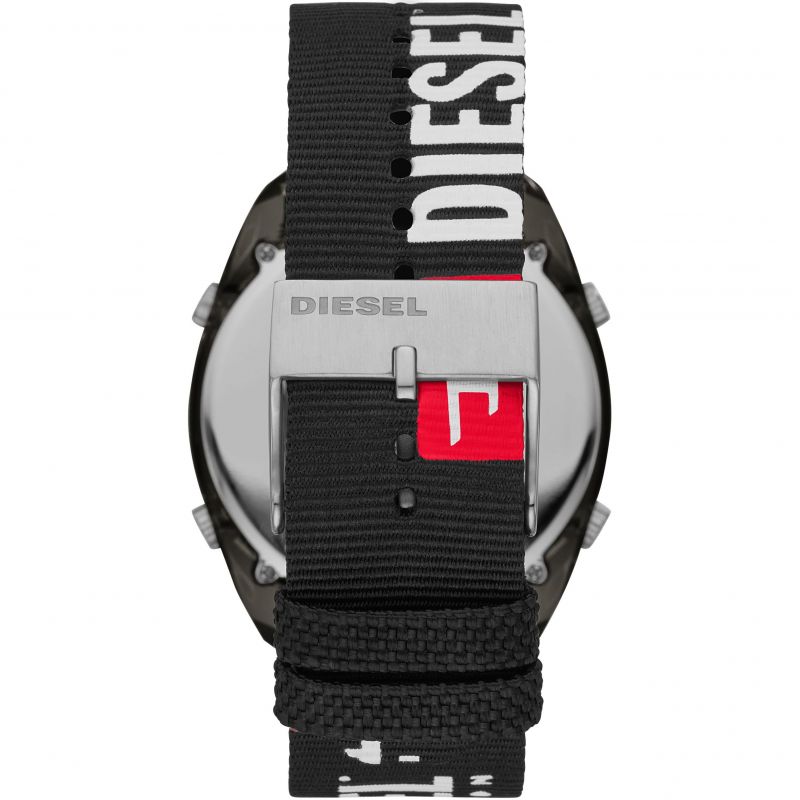 Diesel Crusher Digital Black Nylon Quartz DZ1914 Men's Watch