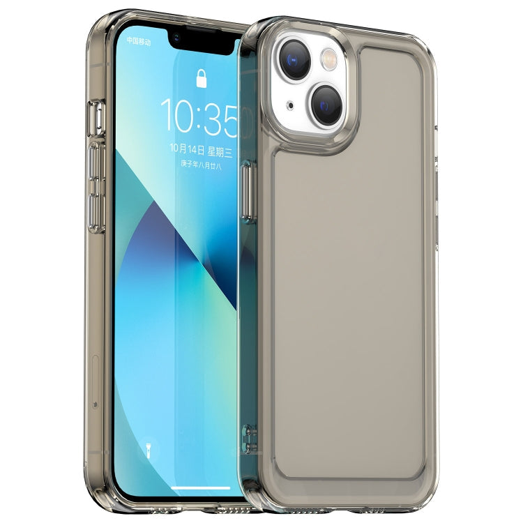 For iPhone 13 Candy Series TPU Phone Case (Transparent Grey)