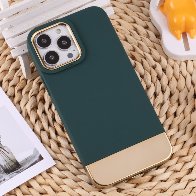 For iPhone 11 Pro TPU + Electroplated PC Phone Case(Green)