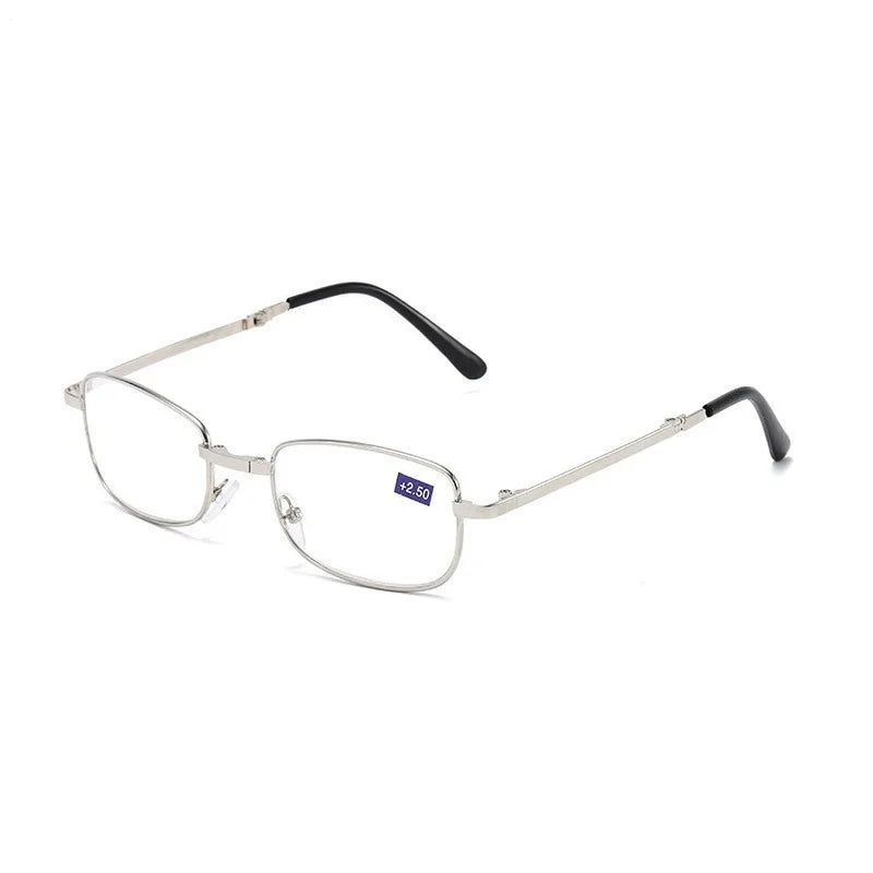 Foldable Reading Glasses Folding Presbyopia Men Women Metal Retro Computer Reading Glasses with Case 1.0 1.5 2.0 2.5 3.0 3.5 4.0
