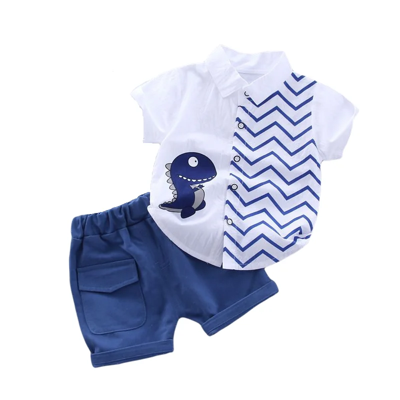 New Fashion Summer Baby Clothes For Boys Children Cartoon Shirt Shorts 2pcs/Sets Kids Clothing Toddler Casual Cotton Tracksuits