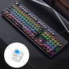 YINDIAO Electroplating Punk Mixed Light USB Mechanical Gaming Wired Keyboard, Blue Shaft