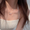 Double-layer Pearl Camellia Necklace