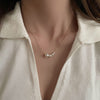 Double-layer Pearl Camellia Necklace