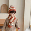 Striped Bear Scarf And Hat Beanie Set Kid Accessories