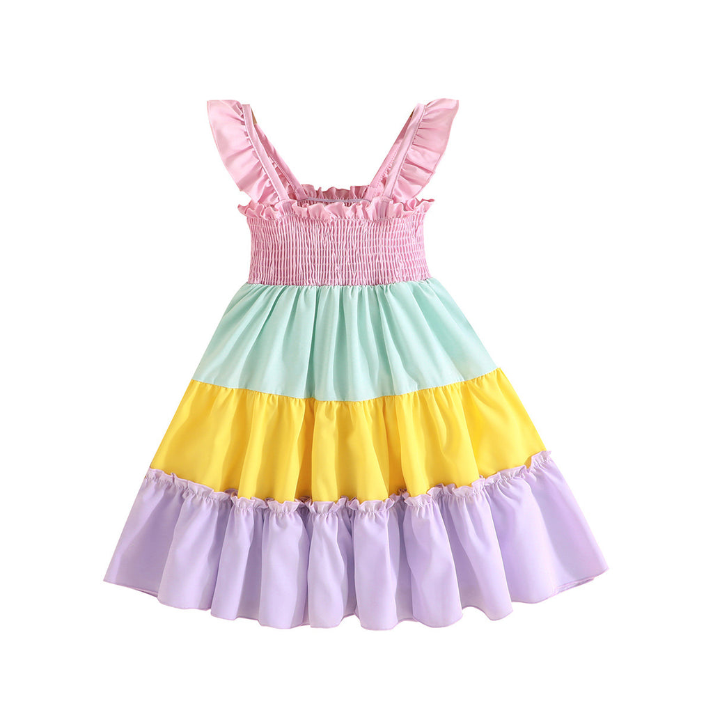 Toddler Girls 9M-5YColor Contrast Sleeveless Dress