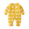 Baby 0-18M Duck Print Knitted Button Jumpsuit Baby Clothing  Knitwear