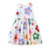 Toddler Girls 2-7Y Flower Printed Sleeveless Printed Casual Tank Dresses