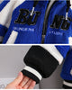 Boy 18M-10Y Letter Print Fleece Color block Zipper Warm Coat Jacket