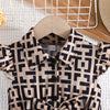 6M-3Y Baby Plaid Patchwork Flying Sleeve Dresses Baby Clothing