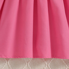 Toddler Girls 18M-6Y Floral Embroidered Dress With Belted Ruffles