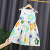 Toddler Girls 2-7Y Flower Printed Sleeveless Printed Casual Tank Dresses