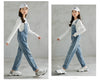 Casual Pocket Denim Girl 4-10Y Overalls Clothing Jumpsuits Jeans