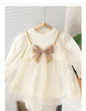 Toddler Girls 9M-4Y Puff Sleeve Bow Mesh Dress