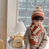 Striped Bear Scarf And Hat Beanie Set Kid Accessories