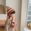 Striped Bear Scarf And Hat Beanie Set Kid Accessories