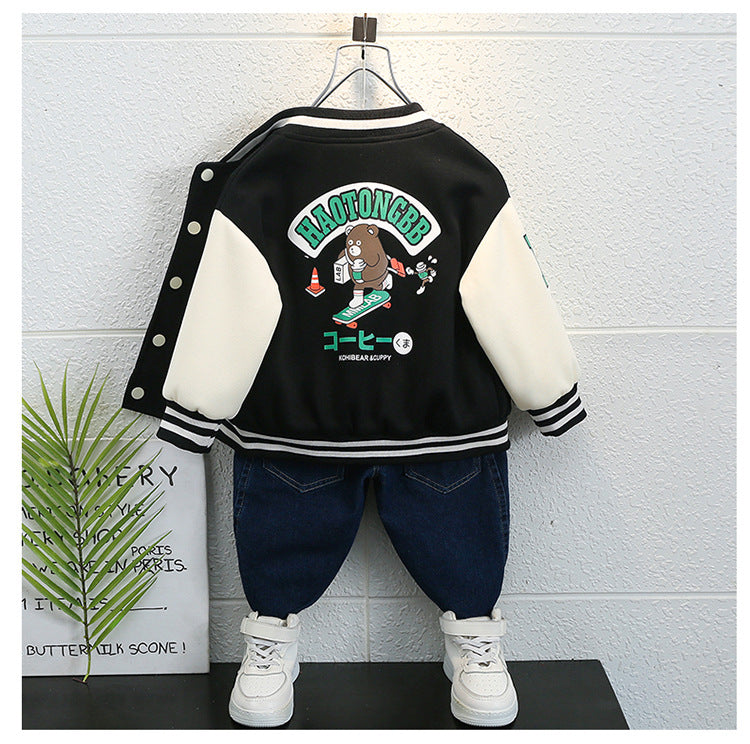 18M-8Y Kids Boys Baseball Uniform Autumn Jacket